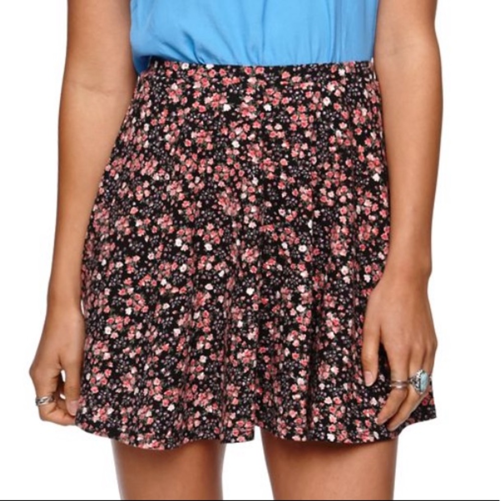 Floral PacSun Skater Skirt